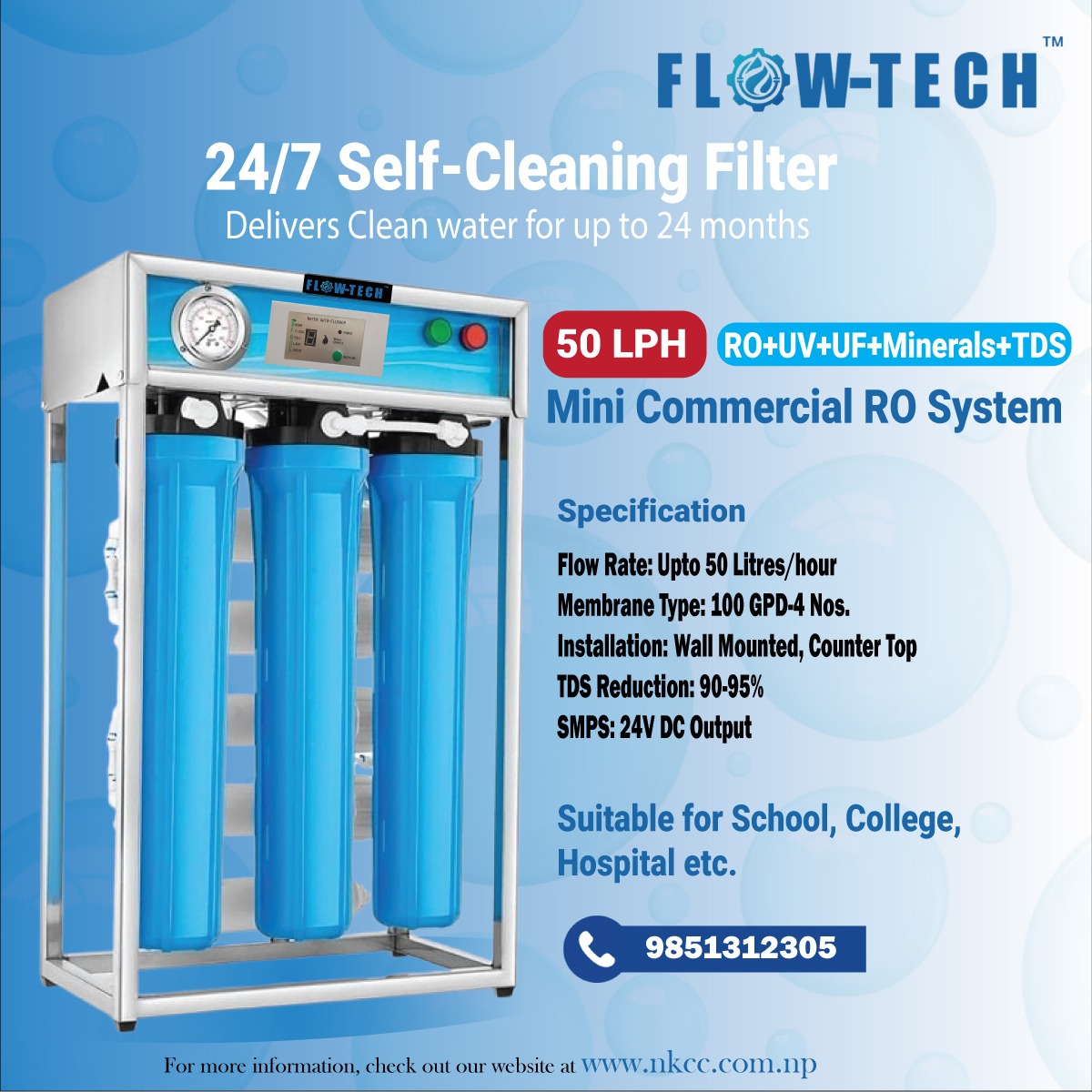 50 LPH Mini-Commercial RO